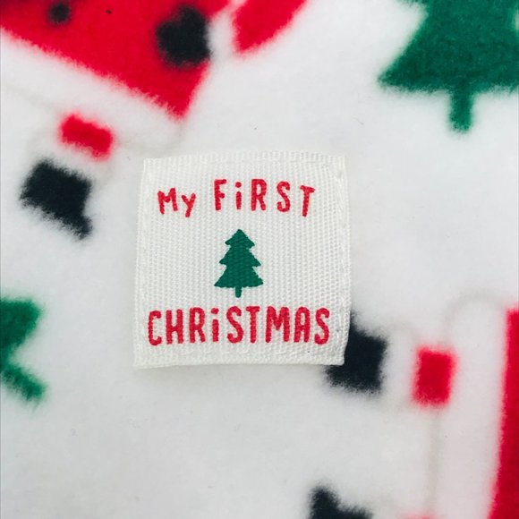 Just One You Made By Carter's Baby Size 6 Month Dark Santa Footed Pajama New - Picture 5 of 16